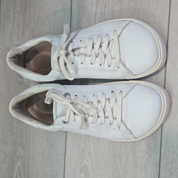 Birkenstock Women White Leather Lace Up Sneakers Shoes Sz 38/7 Regular - Picture 3 of 13